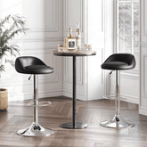 Benos Low Back Office Leather Height Adjustable Swivel Bar Stool Chair - Gavisco Office Furniture